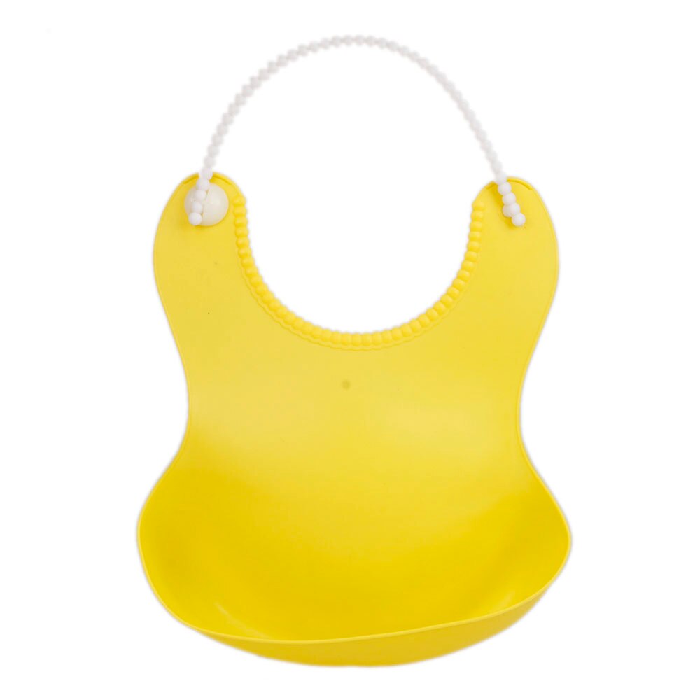 Silicagel Slabbers Burp Doeken Zuigelingen Speeksel Blok baberos Bib waterdicht bebe Jongens Meisjes Pasgeborenen Voeden slabbetjes: YELLOW