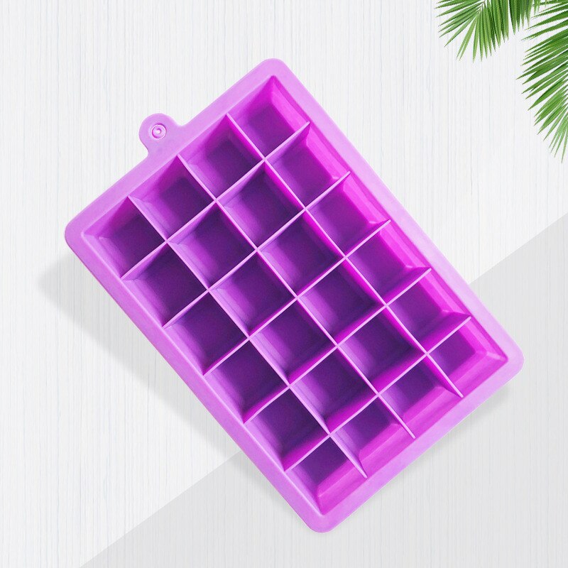 1pcs Honeycomb Ice Cube Tray 24 Cubes Silicone Ice Cube Maker Mold for Ice Cream Party Whiskey Cocktail Cold Drink: Purple