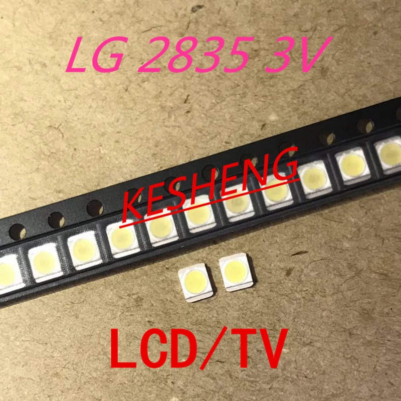 500 stuks voor originele lg led lcd tv achtergrondverlichting lamp kralen lens 1w 3v 3528 2835 koel witte lichtkraal