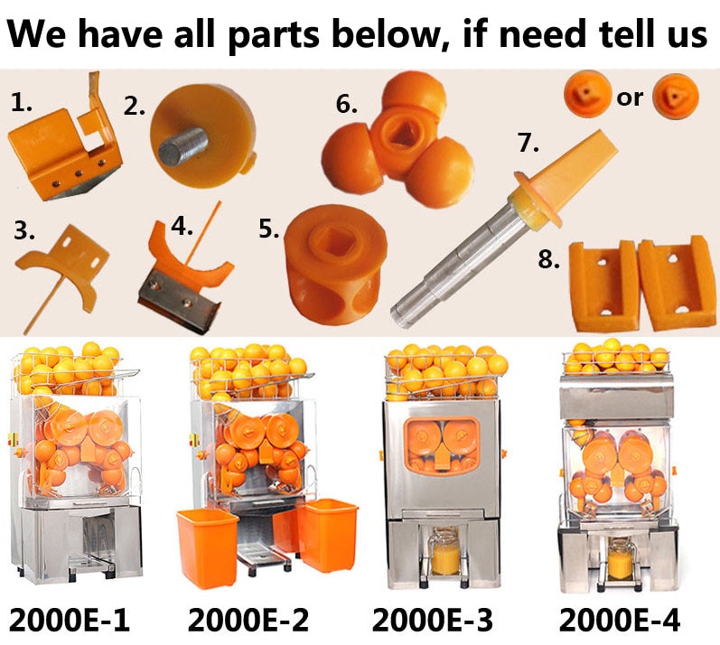 spare parts for orange juicing machine XC-2000E-2 fresh orange extractor machine spare parts for