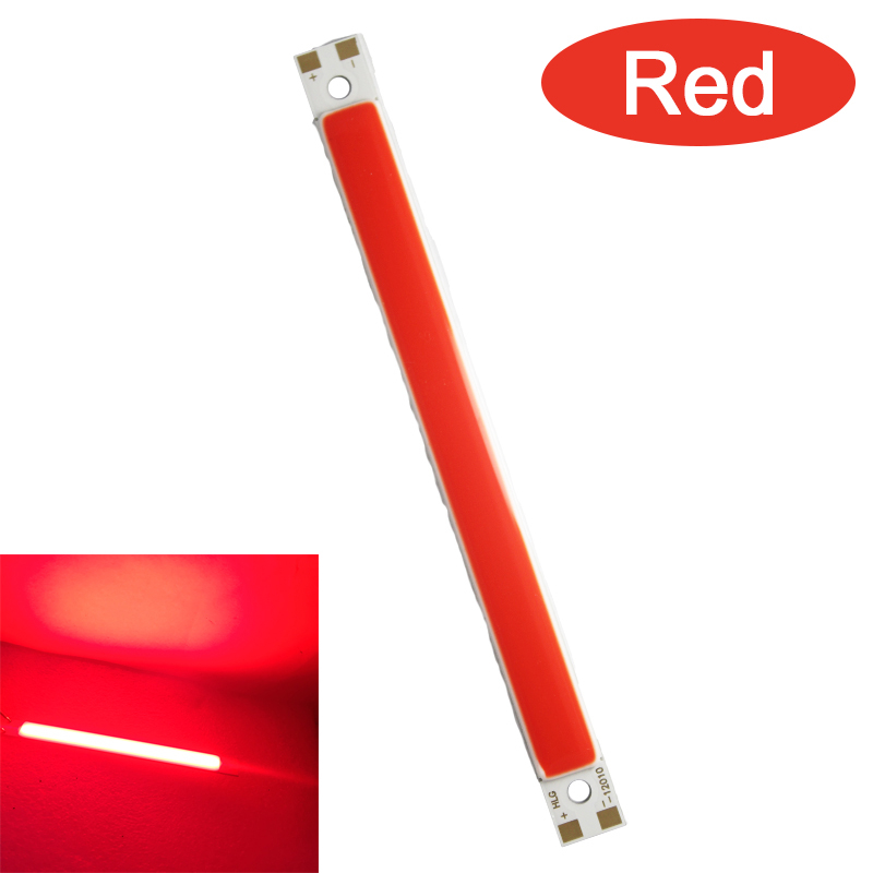 Cob led strip 80 x 7.5mm 3.7v universal ultra bright led strip ljus vit varm vit röd blå grön för diy flexibel bar strip: Röd