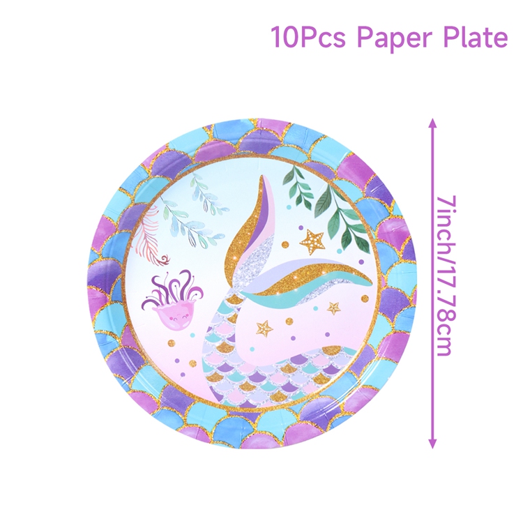 Nappe de table petite sirène, décoration de fête d'anniversaire, 1er anniversaire pour fille sous la mer, fournitures de fête pour réception pour bébé