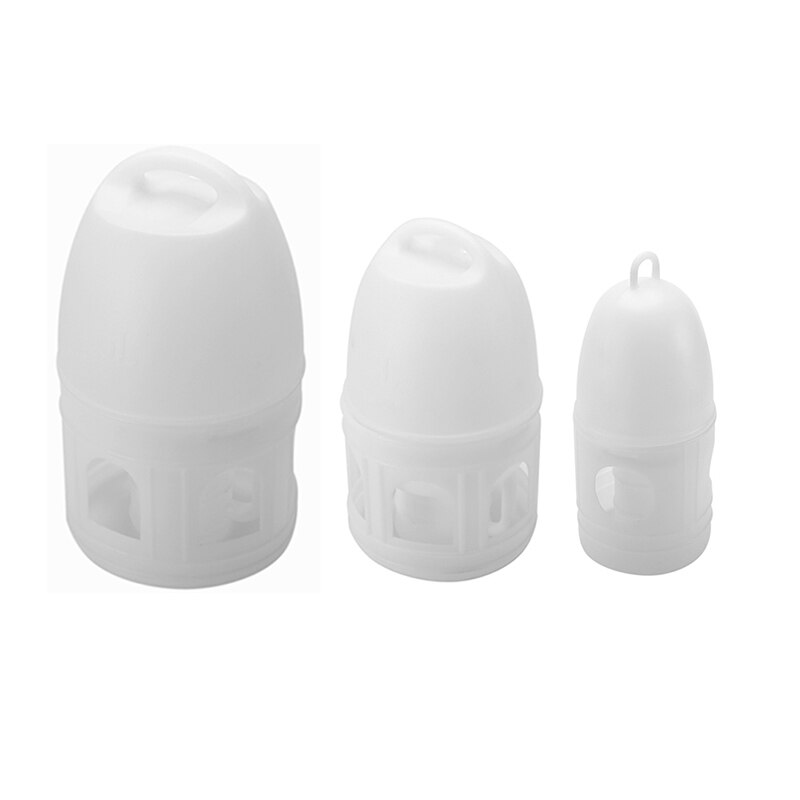 Abreuvoir en plastique blanc avec poignée, Pigeons oiseaux, accessoires distributeurs d'eau, Pot conteneur en plastique 1L/3L/6L