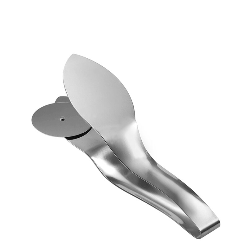 2 In 1 Stainless Steel Pizza Cutter Pizza Knife Pastry Pizza Clip Pasta Dough Kitchen Pizza Tools Pizza Shovel