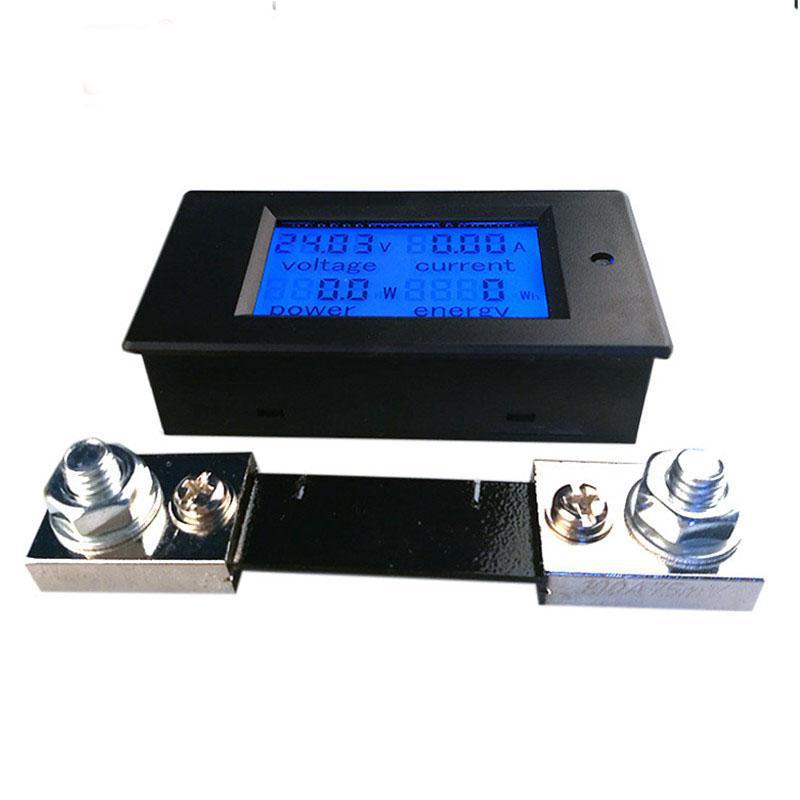 Dc Digitale Panel Voltmeter Ampere Meter 6.5-100V 100A 4 IN1 Lcd Power Energie Current Meter PZEM-051 Met 100A Shunt