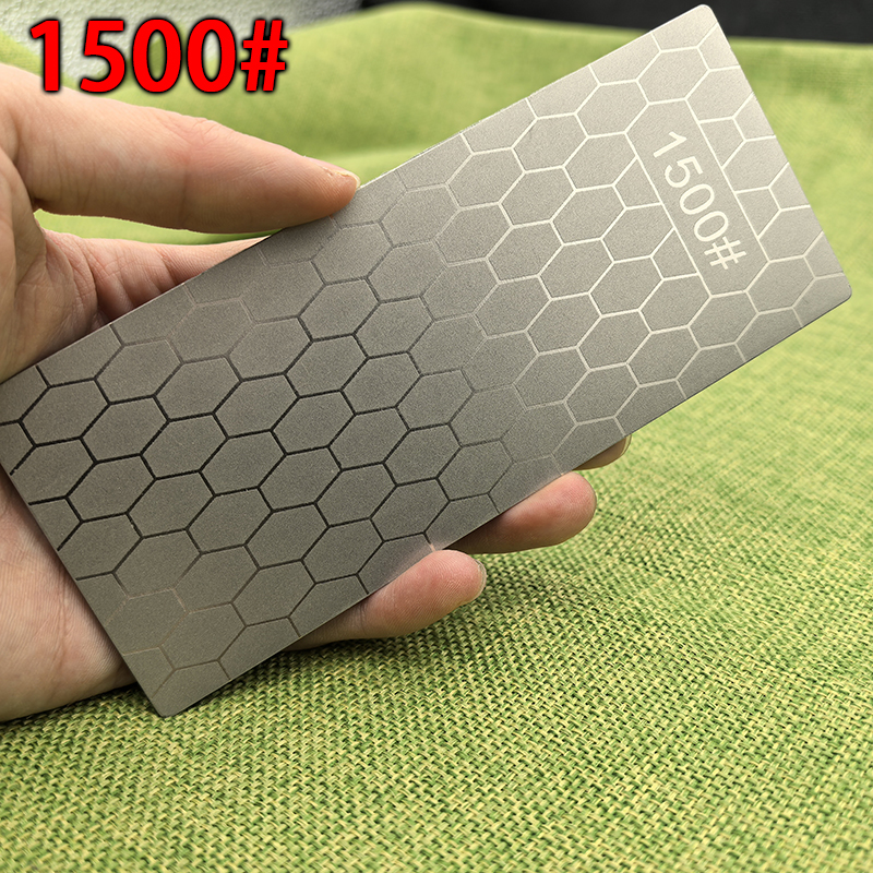 Piedra de afilar de diamante en forma de panal para cocina, esmeril de un solo lado, tipo panal, herramientas de afilado de tijera Manual para el hogar, 1 ud.: Chocolate
