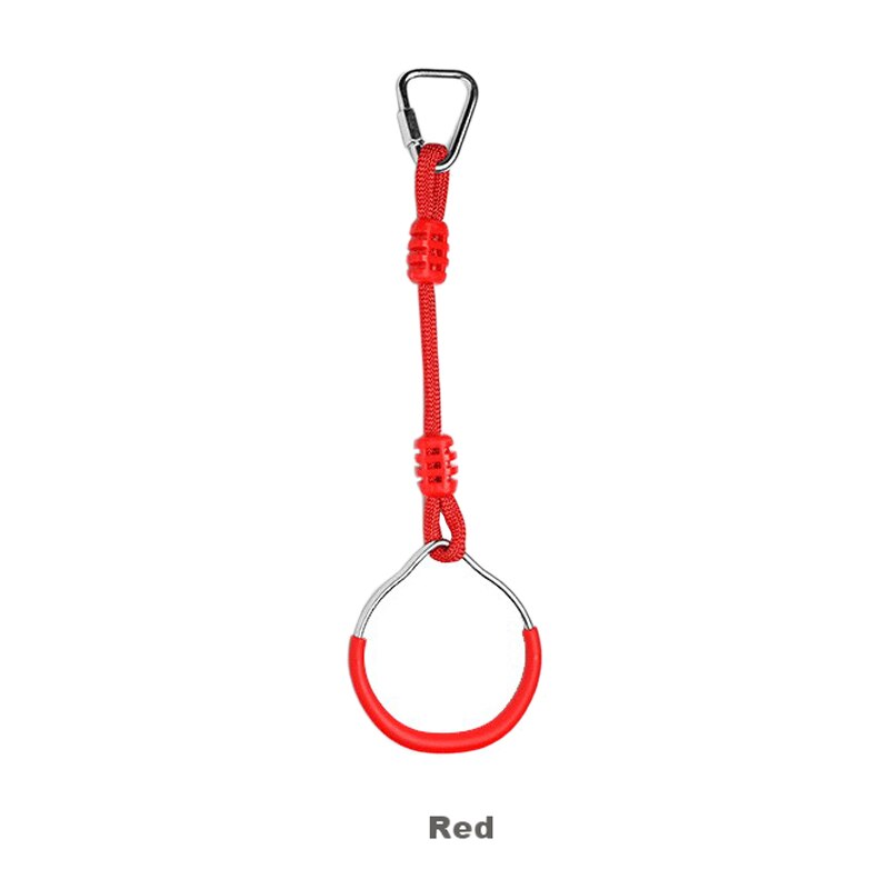 Children&#39;s Swing Flat Belt Suspension Loop Outdoor Hand Climbing Sports Rope Obstacle Walking Flat Belt Balance Training: Red