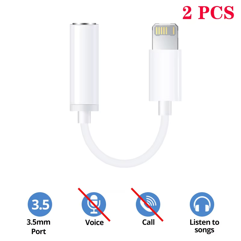 NNBILI para iluminación adaptador de auriculares para IPhone 11 12 13 14 PM 12Mini SE XS XR X 8 7 + IOS a Cable de Audio auxiliar con conector de 3,5 Mm: YELLOW