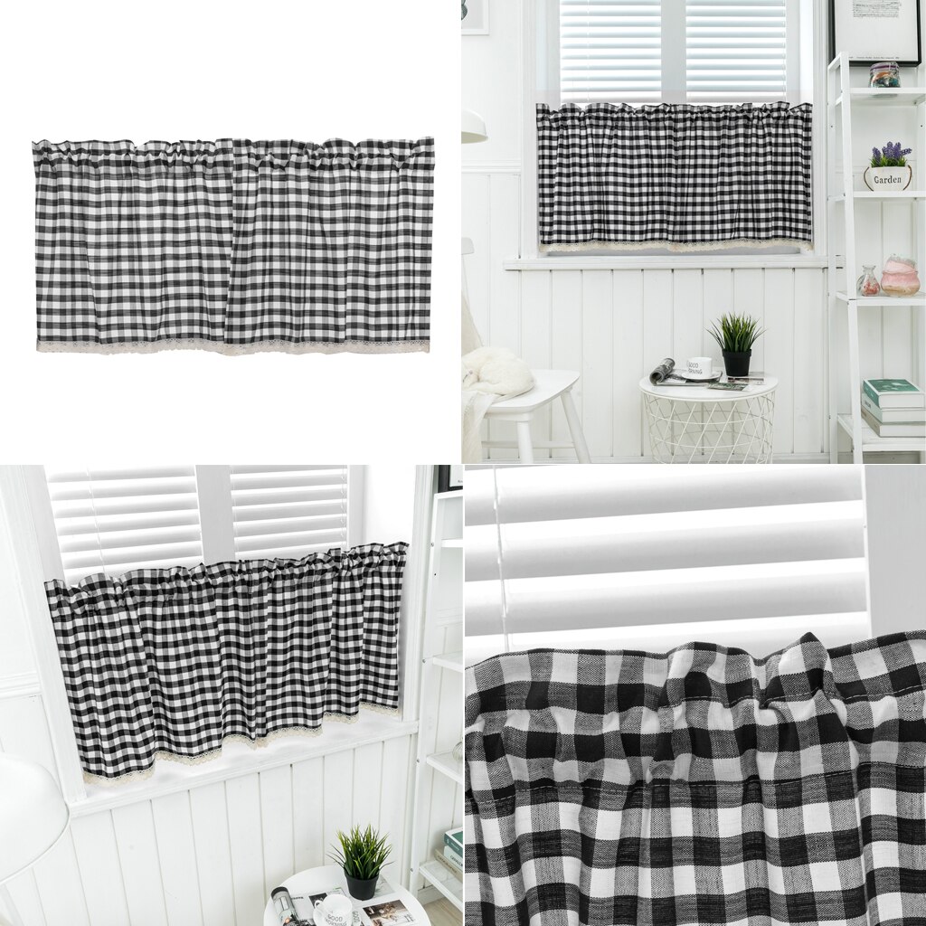 bøffel kryss av blondere gingham kjøkken vindu gardiner behandlinger , 130 x 41cm