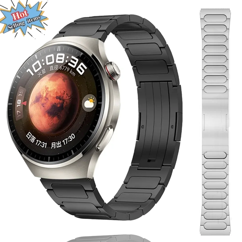 22mm Titanium Alloy Strap for Huawei Watch 5 4/GT5 4 3 2 Pro Garmin Forerunner 965 970 Bracelet Band Amazfit GTR 4/3 Pro/Bip 6-5
