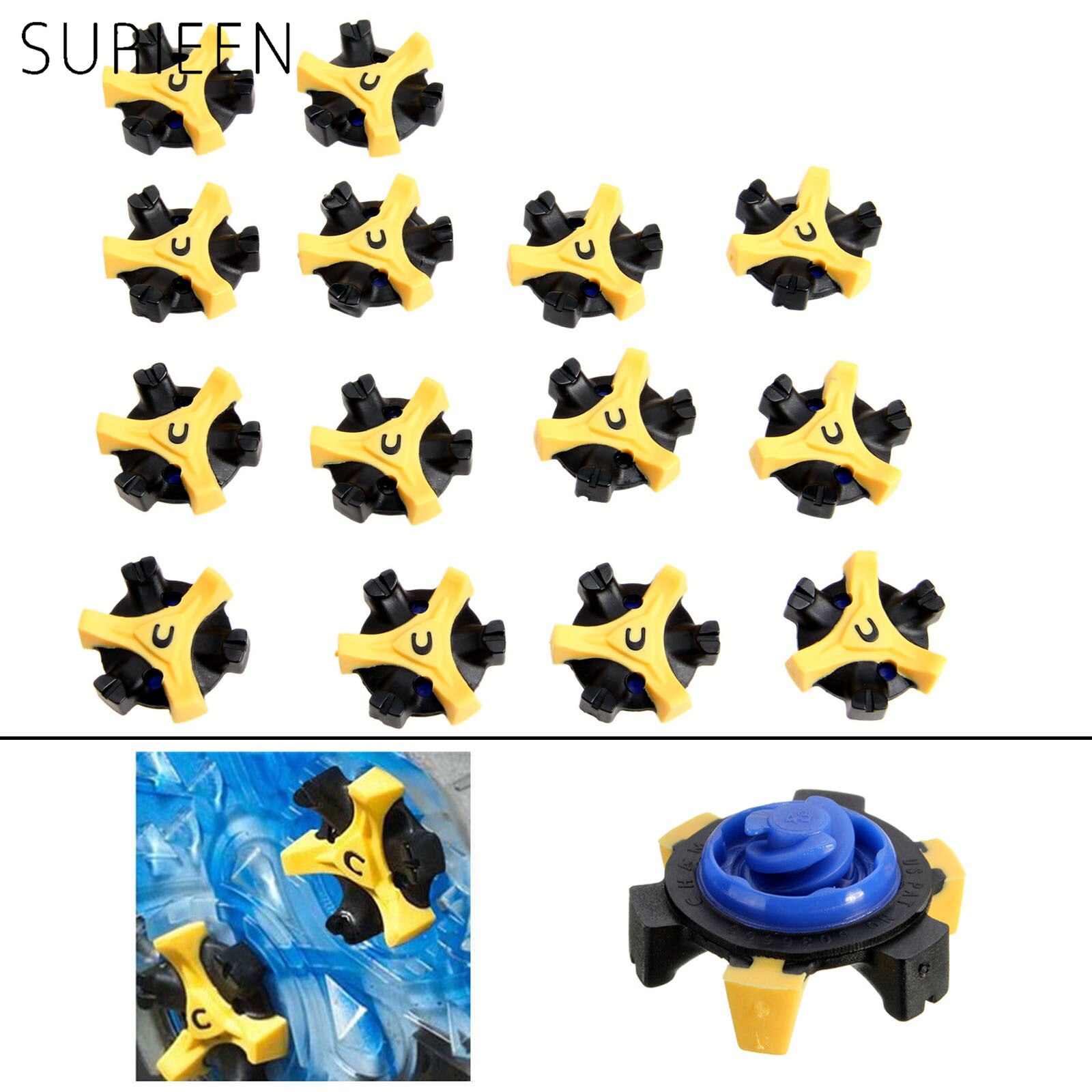 14Pcs Golf Schoenen Spikes Softspikes Fast Twist Cleat Champ Tri-Lok Schroef Studs Stinger Golf Schoen Spikes Vervanging training Aids