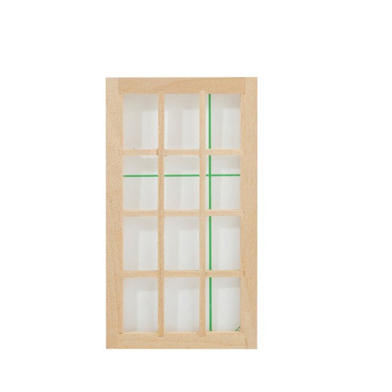 1: 12 Poppenhuis Mini Deur En Raam Vlakte Embryo Materiaal Model Accessoires Kan Worden Geschilderd En Gekleurde