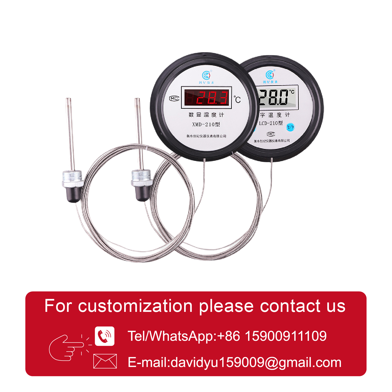 Digital Thermometer Digital Display Thermometer LCD-210 Electronic Temperature Gauge Accurate Digital Temperature Meter