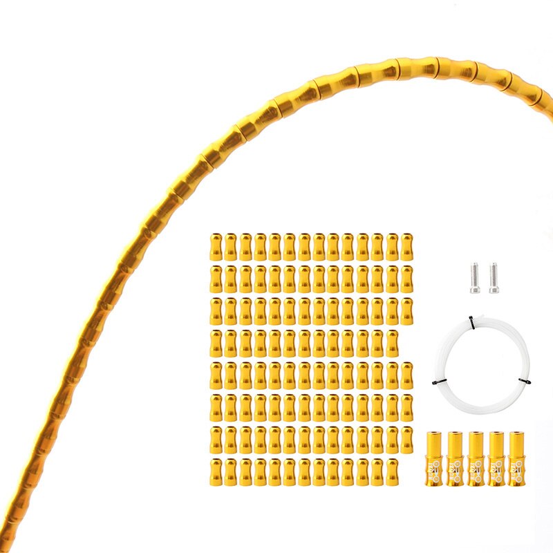 MUQZI cambios para bicicleta Cable de freno protección vivienda MTB bicicleta plegable para carretera Cable de aleación de aluminio de la línea de accesorios: Gold