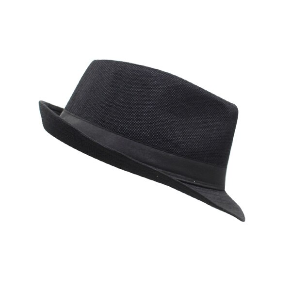 Mannen Fedora Hoed Vrouwen Vilt Hoeden strand hoeden Panama Caps Breed rand Gorros Chapeu Kerk Schipper Zon Fedora Zomer Top Hoeden: black