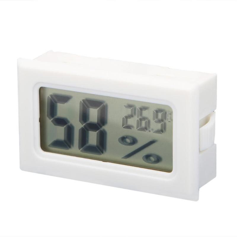 Temperature Sensor Digital LCD Room Convenient Humidity Meter Thermometer Hygrometer Humidity Mini Indoor Temperature Sensor: White