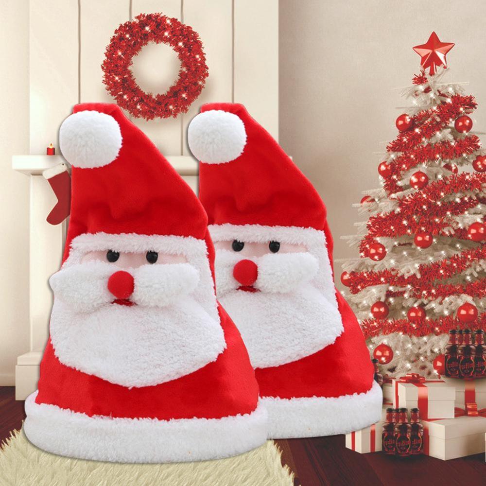 Elektrische Kerst Speelgoed Zingen Dansen Moving Kerstboom Hoed Elektrische kinderen Speelgoed Kinderen Kerstcadeau zonder Batterij