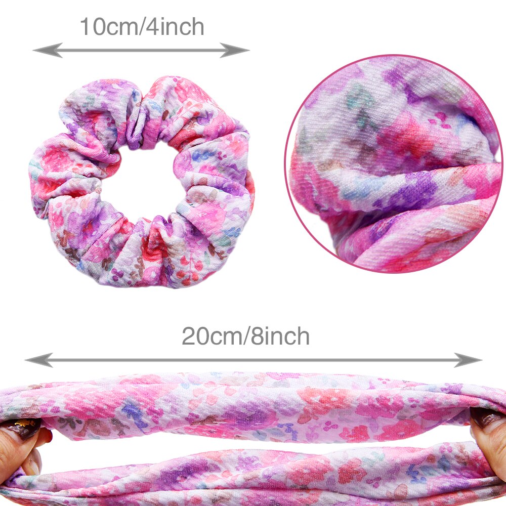 Trykt bullet liverpool hår scrunchies 1 stk, stretchy hestehaleholder, hårbåndtau for kvinner jente, stoff scrunchies ,,1 yc 10475: 1103701001