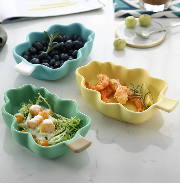 Mooie Koreaanse Stijl Taart Fruit Snoep Dessert Salade Platen Servies Servies Moderne Keramische Gedroogd Fruit Snoep Snacks TrayLF349