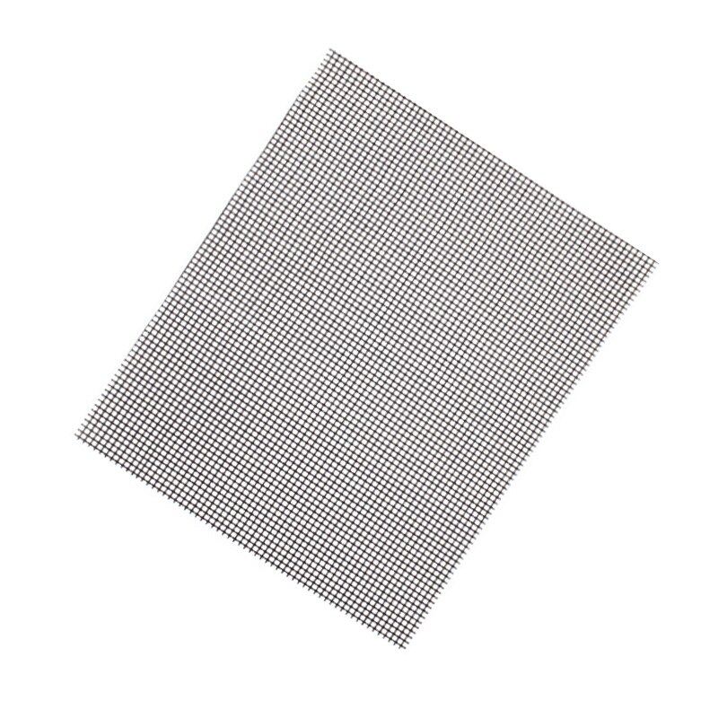 Uudelleenkäytettävät tarttumattomat grillausalustat verkkogrillimatto lämmönkestävällä 33 x 40 x 0.2cm ulkoiluun keittoverkkomatto: Musta
