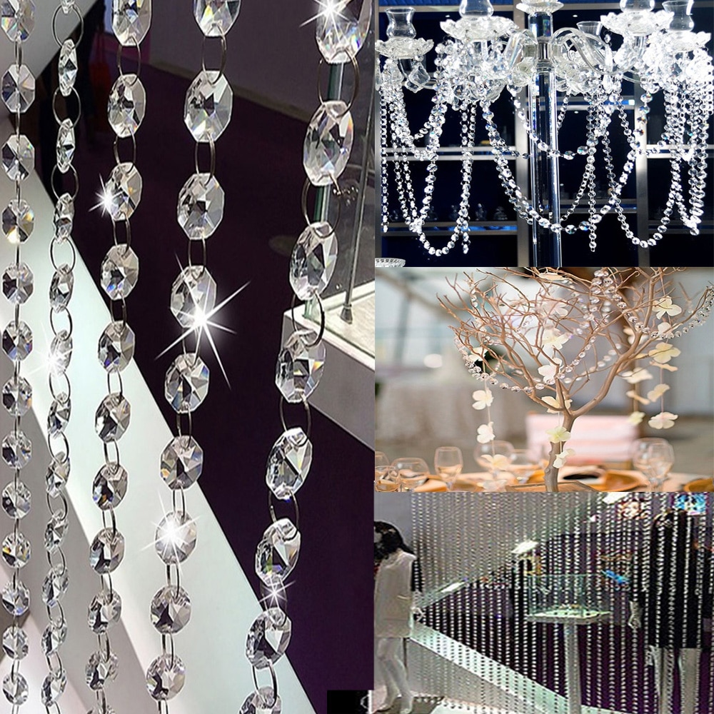 Acrylic Crystal Beaded Pendant Hanging Curtain String Window Door Decor