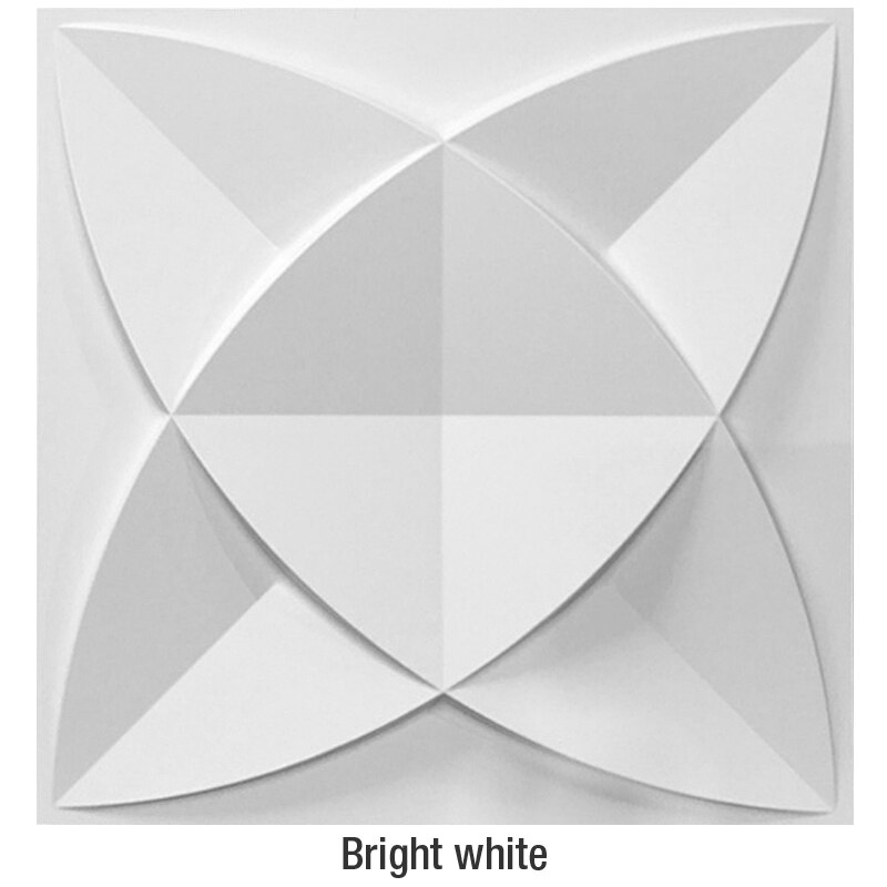 30x30cm 3D three-dimensional wall sticker decorative living room wallpaper mural waterproof 3D wall panel mold bathroom kitchen: Bright white
