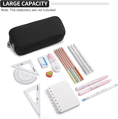 Large Capacity Pencil Case Back to School Supplies Pencil Pouch Aesthetic Pen Bag Office Stationery Organizer Multifunctional