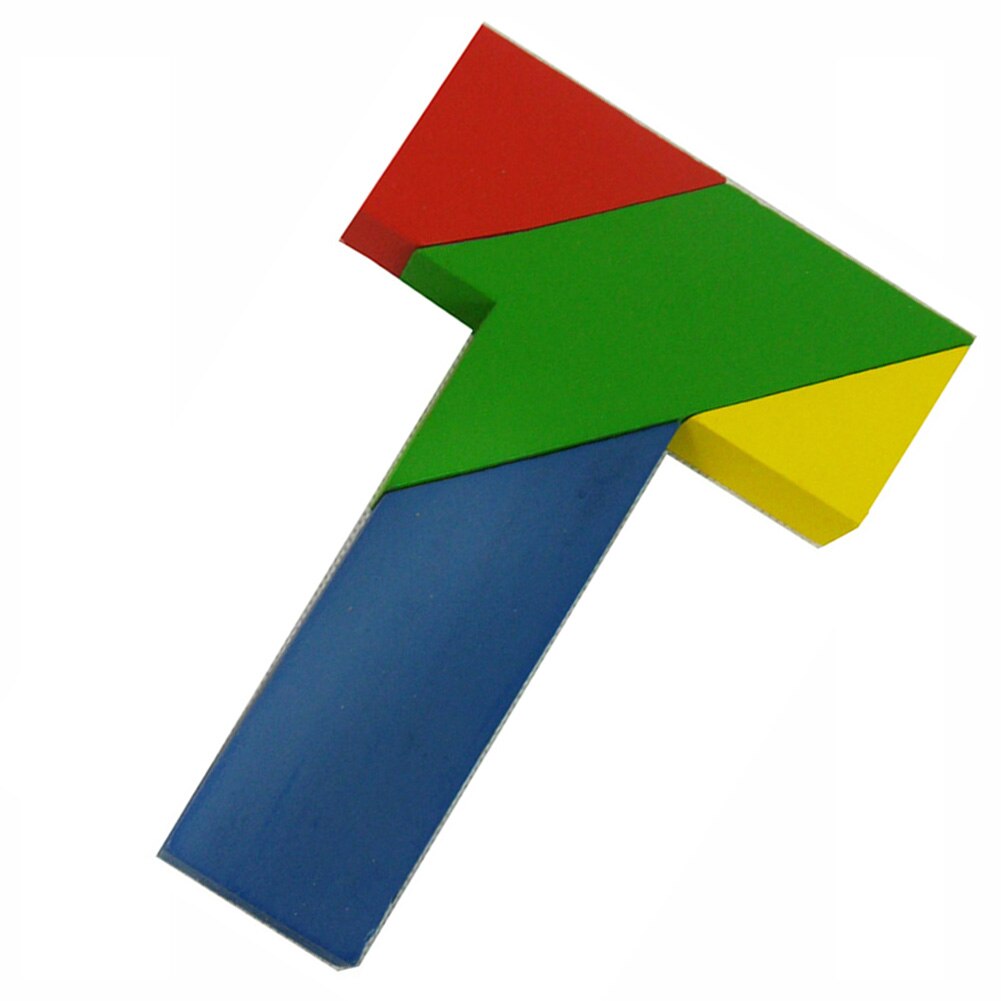 Toys for children Wooden Letter T Tangram Jigsaw Brain Teaser Educational Kids Toy