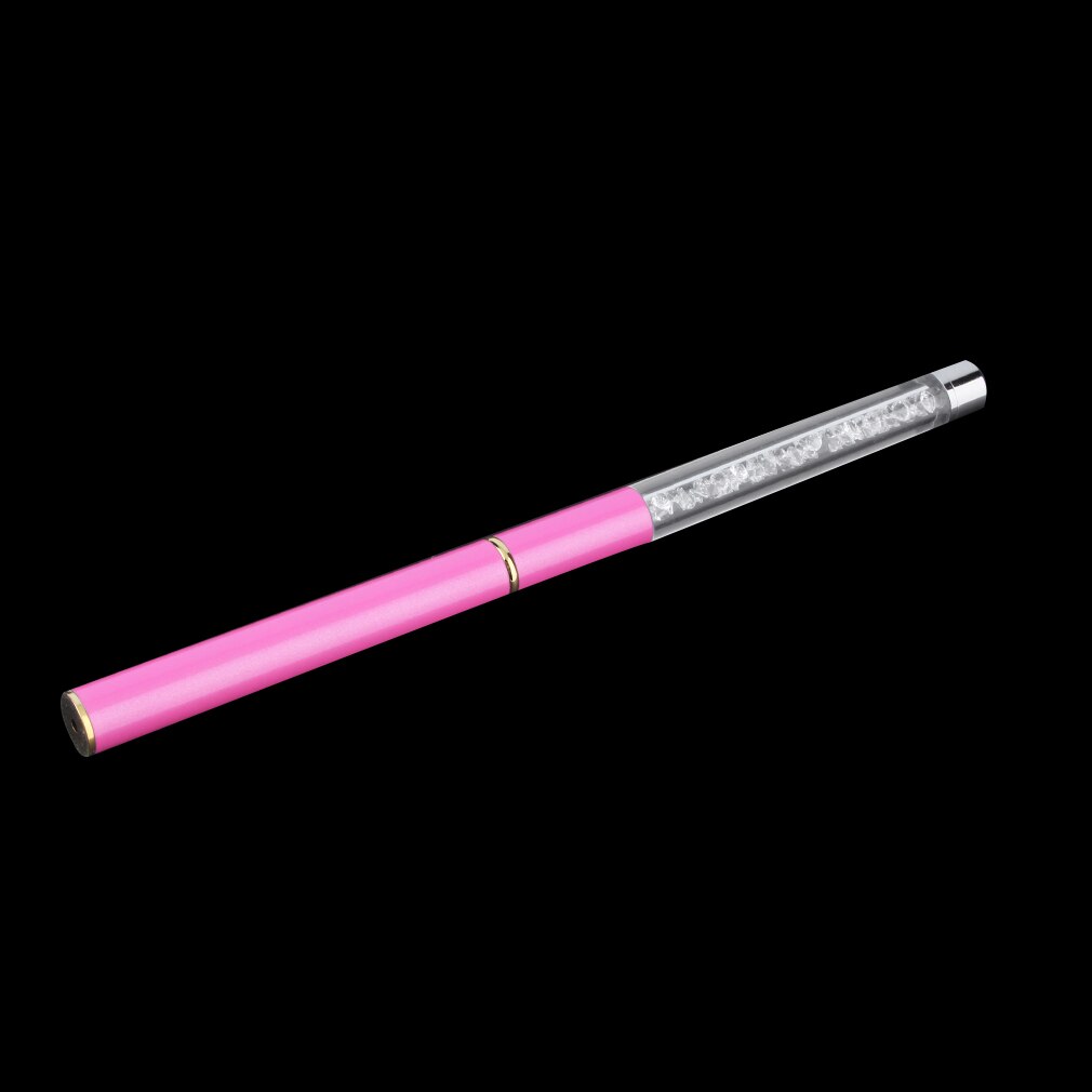 1Pc Nail Art Acryl Carving Pen Brush Nail Art Paiting Borstel Rose Red Top