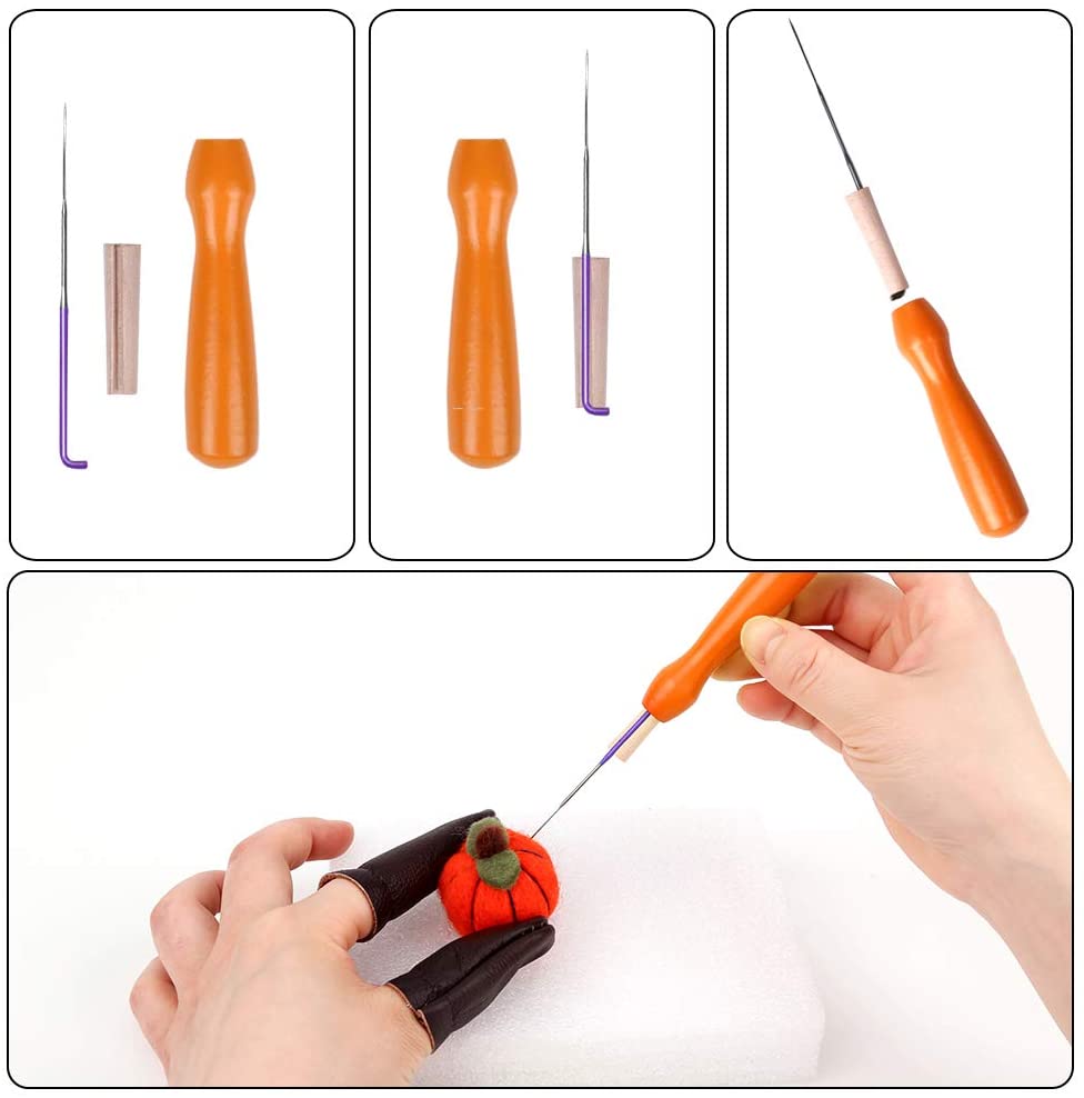 Tofficu Großer Filzkamm Für Wolle - Professioneller Wollkamm Mit Stahlnadeln Für Filzprojekte