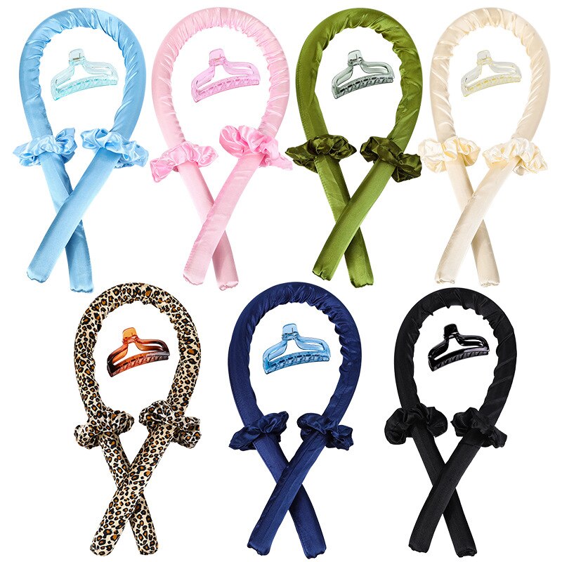 Heatless Curling Rod No Heat Hair Curlers Ribbon Headband Hair Rollers Sleeping Soft Curl Bar Wave Formers Hair Styling Tool