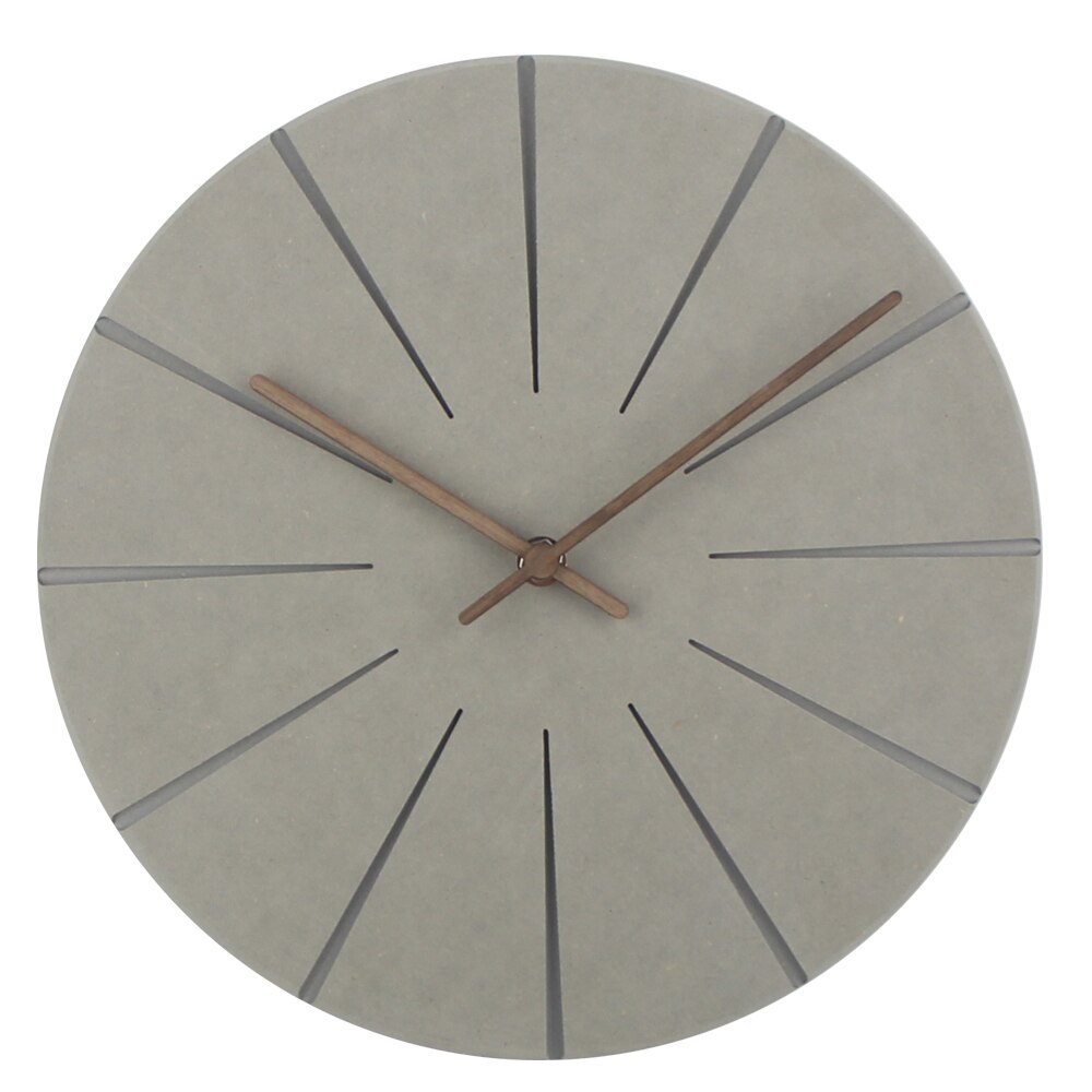 Reloj de pared de madera minimalista nórdico, Relojes de pared de madera con personalidad para sala de estar, Relojes de pared silenciosos para decoración del hogar: 2