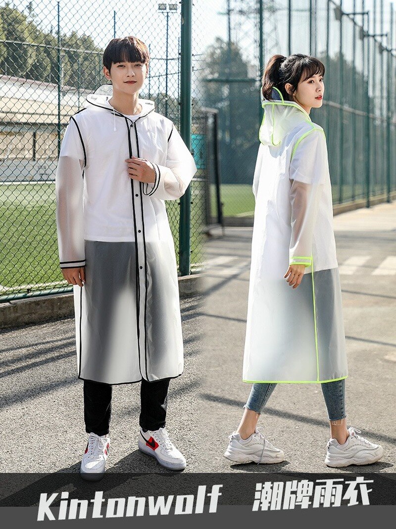 Chubasquero transparente para hombre y mujer, Impermeable, a prueba de viento, para una sola persona, para viaje ambiental