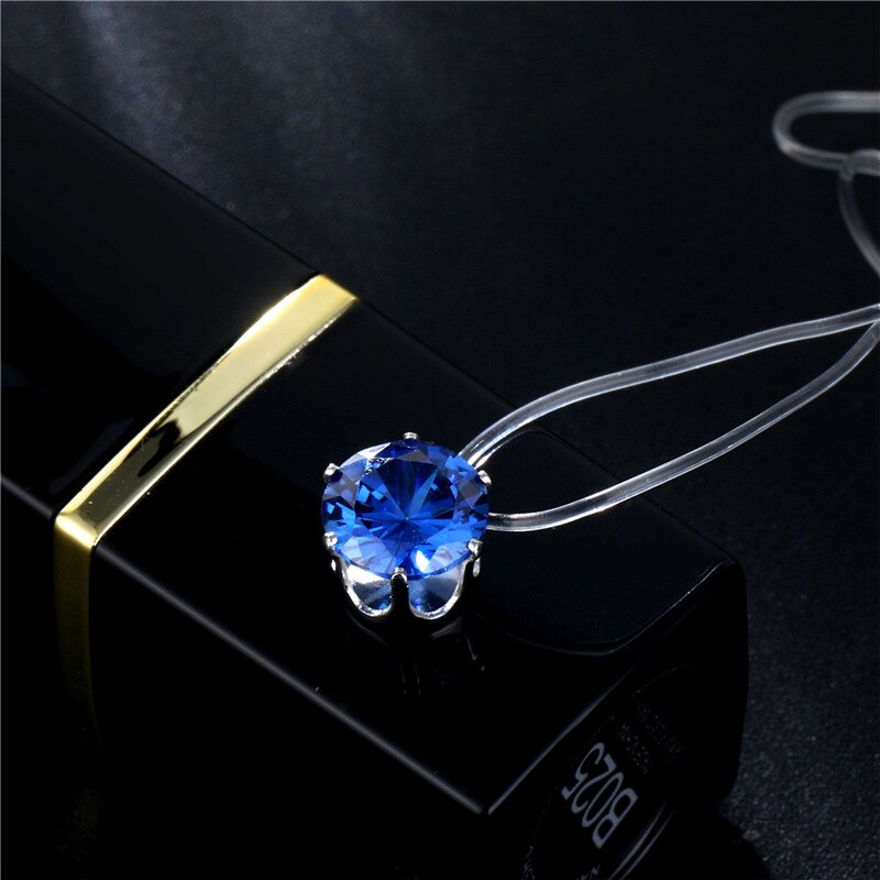 Unieke Transparante Vislijn Kristal Ketting Femme Koele Onzichtbare Ketting Zirkoon Ketting Voor Vrouwen Wedding Collier Vrouwelijke: 2