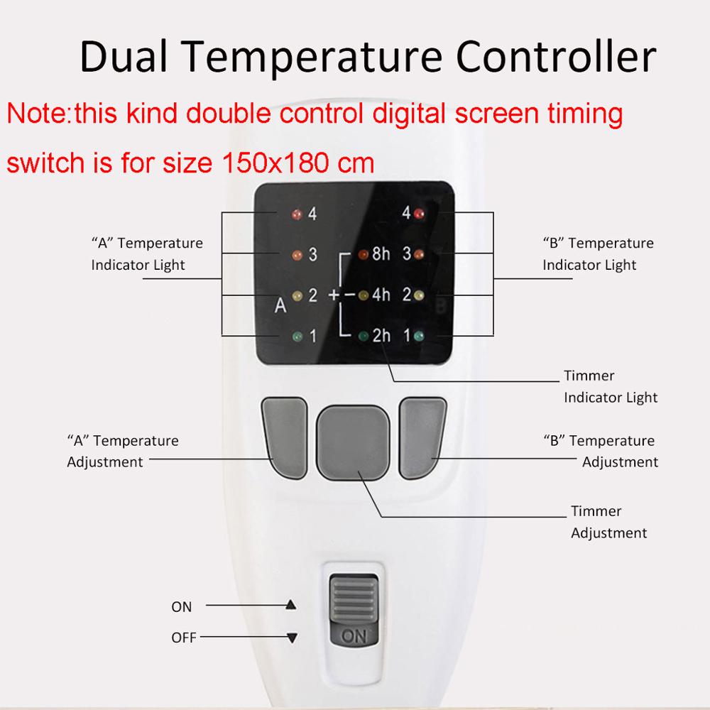 220V blanket Plush Heated Blanket Temperature Timing Control Electric Blanket Electric Mat Body Warmer Heater for Winter