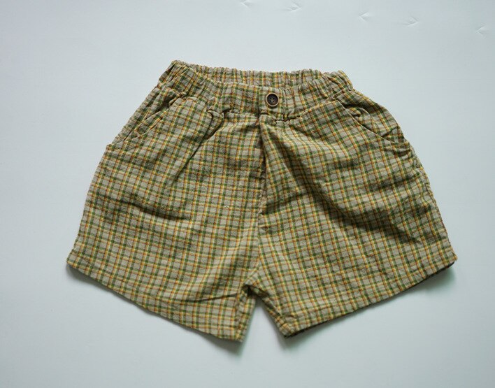 Koreansk stil sommer unisex børn plaid shorts chic afslappet bukser småbørn børn shorts 2-7y