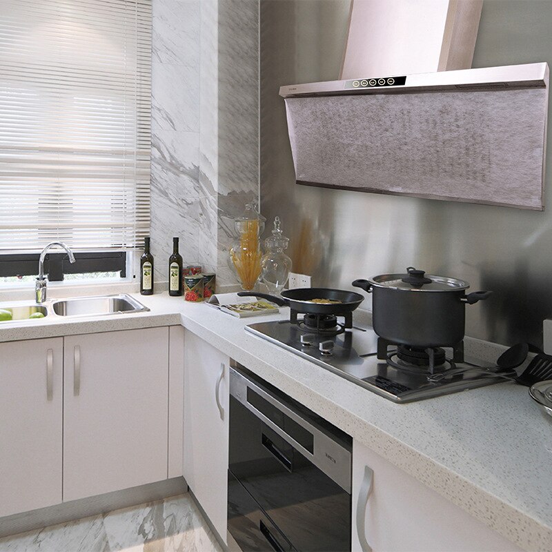 5pcs/lot Oil Absorption Paper Range Hood Absorb Oil Cooking Fume Kitchen Tools Attach 45x60cm Cuttable Kitchen Accessories