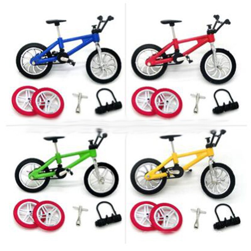 Mini Size Fingerboard Bicycle Toys With Brake Rope Blue Simulation Alloy Finger BMX Bike Best Christmas