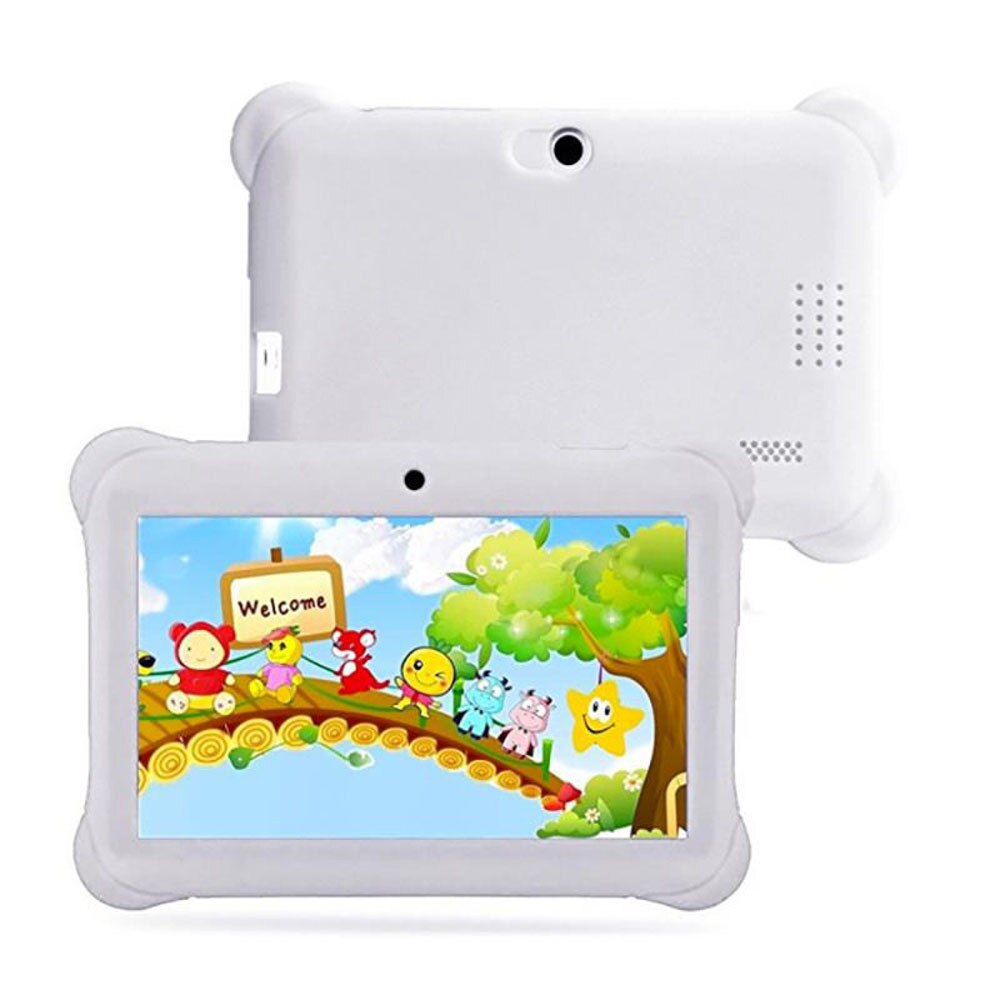 Børn tablet  pc 7 "til android 4.4 etui bundt dobbelt kamera 1.2 ghz wi-fi understøtter tusindvis af apps spil/skype/msn/facebook: Hvid