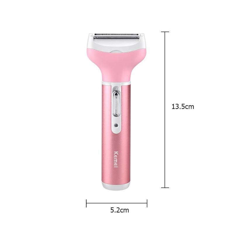 Kemei KM-6637 Electric Shaver 4 in 1 Rechargeable Hair Trimmer Women Hair Removal Machine Epilator Eyebrow Nose Trimmer Razor