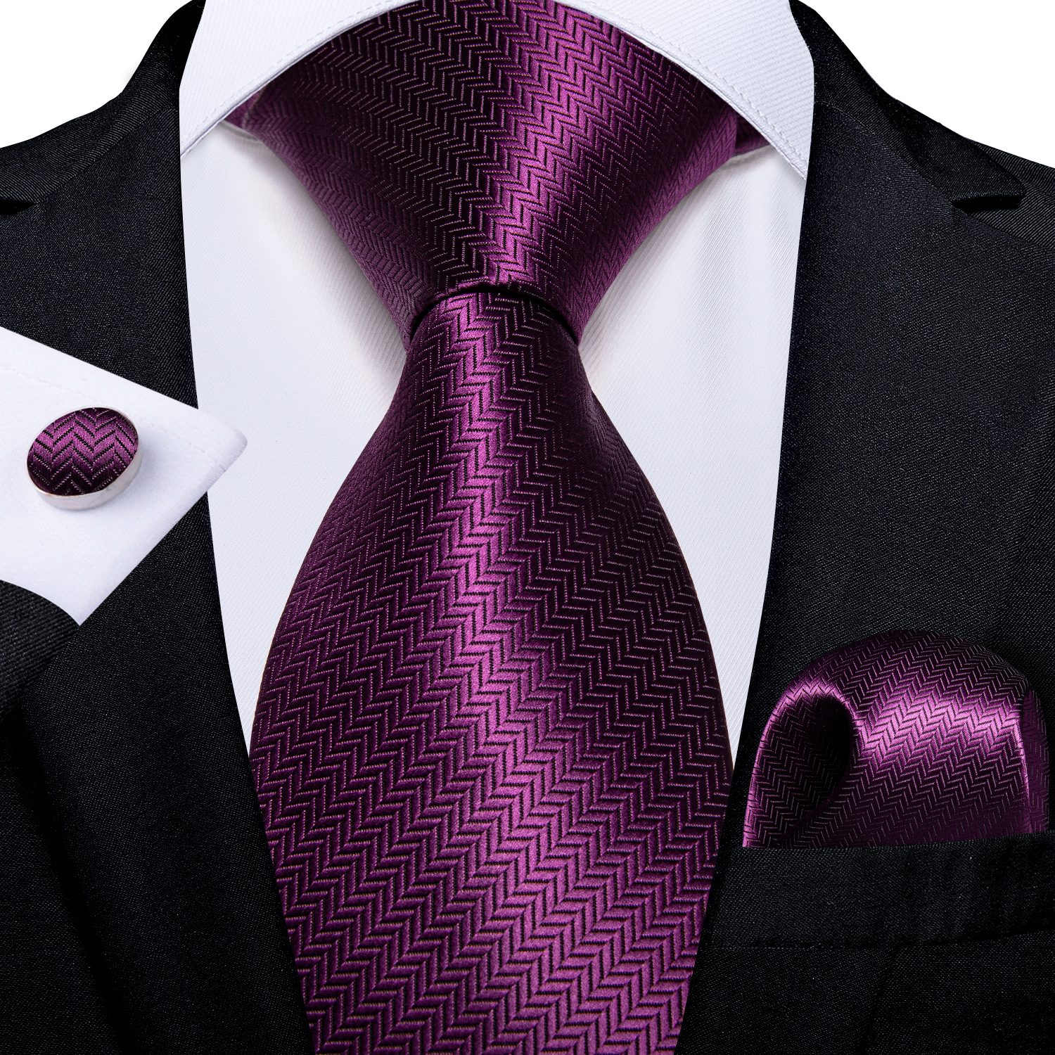 2023 neue Lila männer Krawatten Luxus Plaid Dot Solide Seide Krawatten Business Formale 150 cm Krawatte Einstecktuch Manschettenknopf anzüge Zubehör: Rot