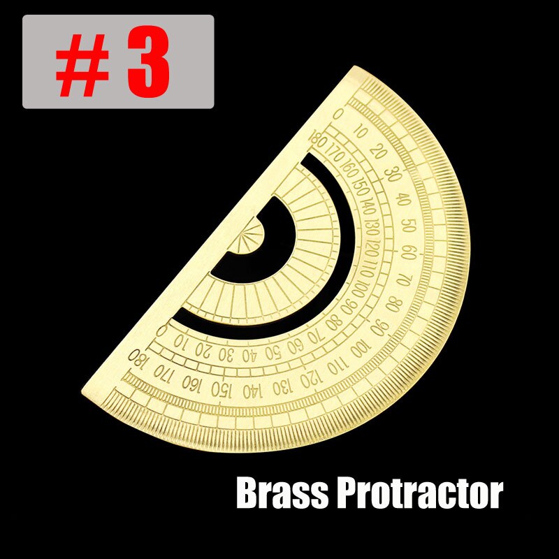 Millimeter / Inches Double Scale Vernier Caliper Ruler Brass Copper Ruler Precision Measuring Instrument DIY Sewing Leather Tool: NO.3