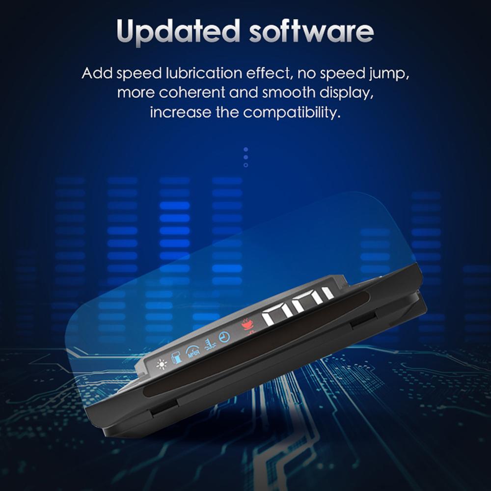 Updated Version OBD Car Head Up Display Car Electronics HUD Display Digital Speed Projector Overspeed Warning GPS Speedometer