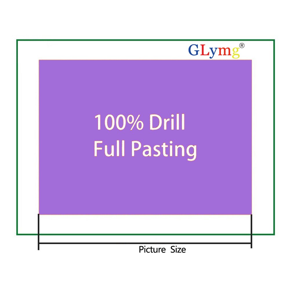 GLymg Diamond Painting Full Drill Square Waterside Scenery Moon Reflection Diamond Embroidery Rhinestones Embroidery Decor Home