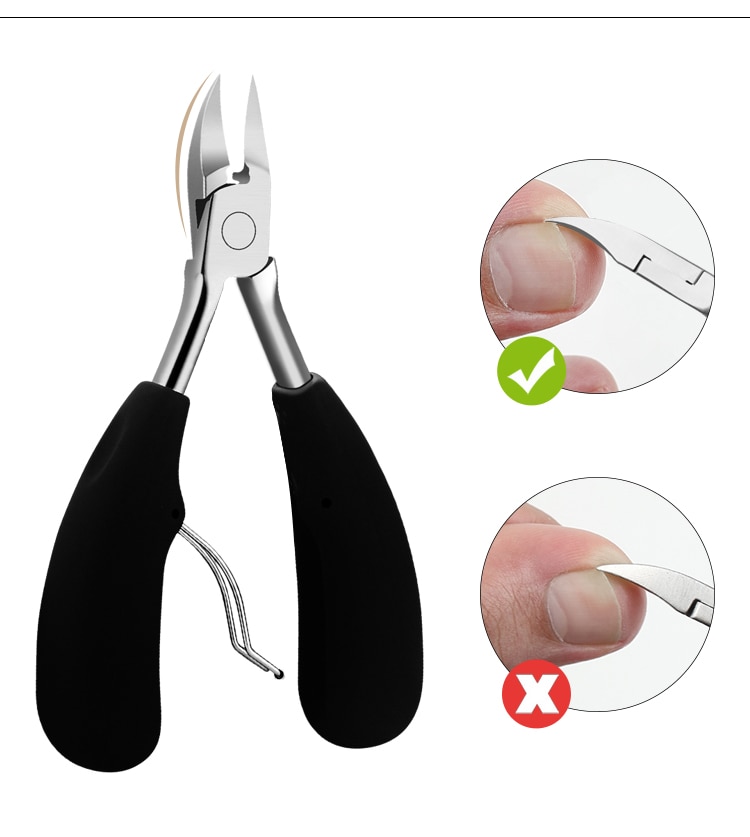 Hight Rvs en Soft grip Nail Sciossor Manicure Tool Nagelknipper Nail Cutter NT15
