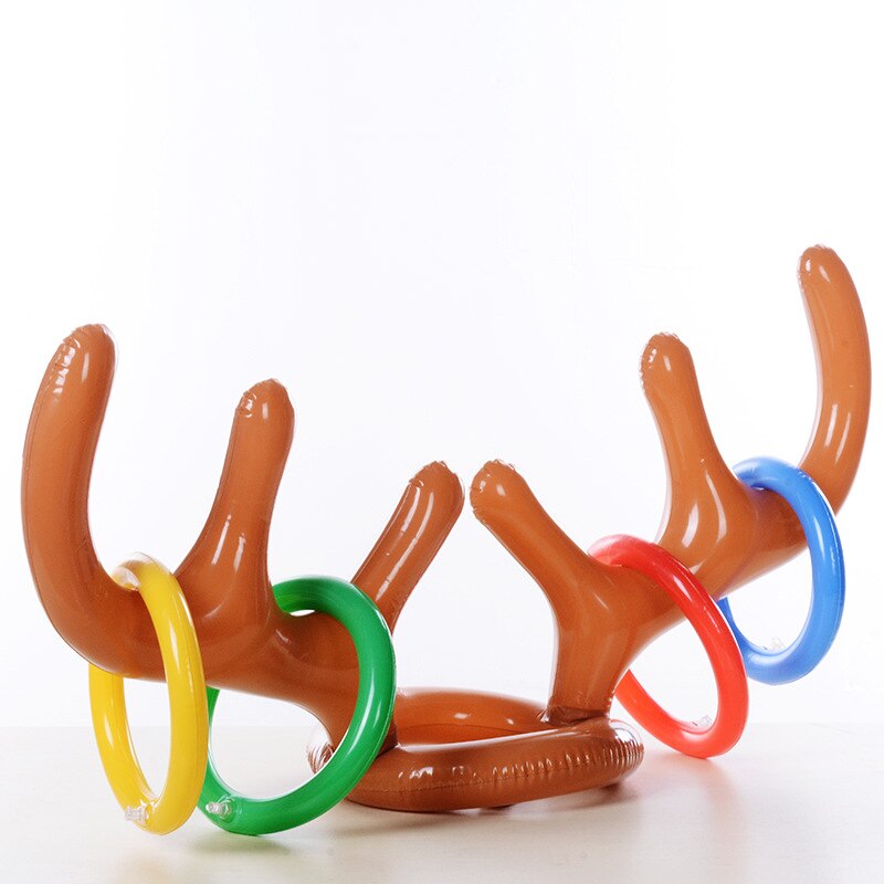 PVC Gonfiabile Corna di Anello di Lancio Corna Di Natale Ji ottavino Cerchio Gonfiabile Anello per BAMBINI Giocattolo