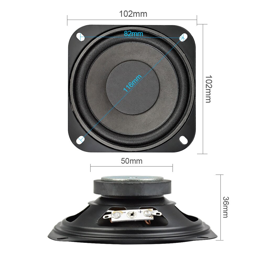 AIYIMA 2 Stuks 4 Inch Audio Draagbare Subwoofer Speakers 6Ohm 10 W DIY Home Theater Sound System Draadloze Altavoz Bluetooth speaker