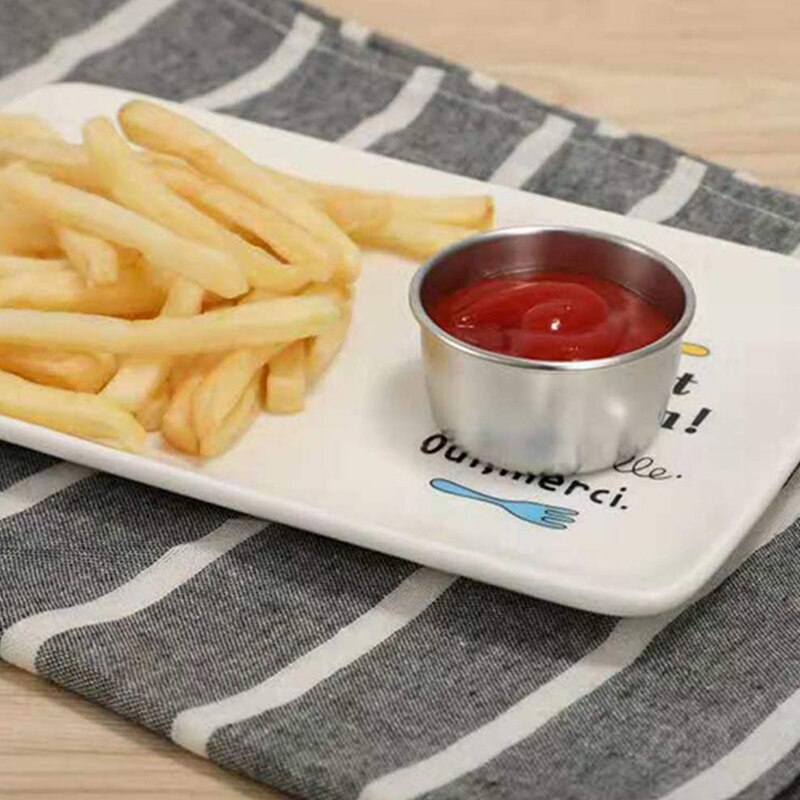 12Pcs Stainless Steel Container Food Storage Containers for Portion Control Sauces Spices Liquid Dips