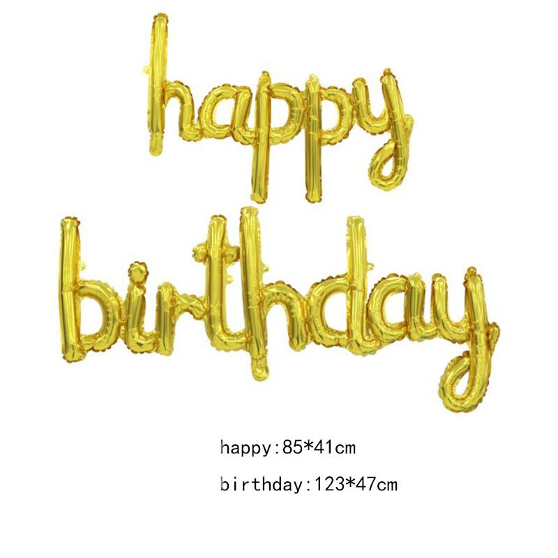 Una pieza feliz Globos de Decoración de cumpleaños oro rosa carta de Globos Decoraciones para de cumpleaños Globos Balony Anniversaire