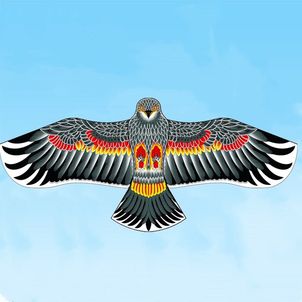 1.1m/1.2m aigle cerf-volant Polyester fibre de verre tige fait à la main Triangle cerf-volant étanche à la pluie soie étanche jouets de plein air jardin tissu jouets